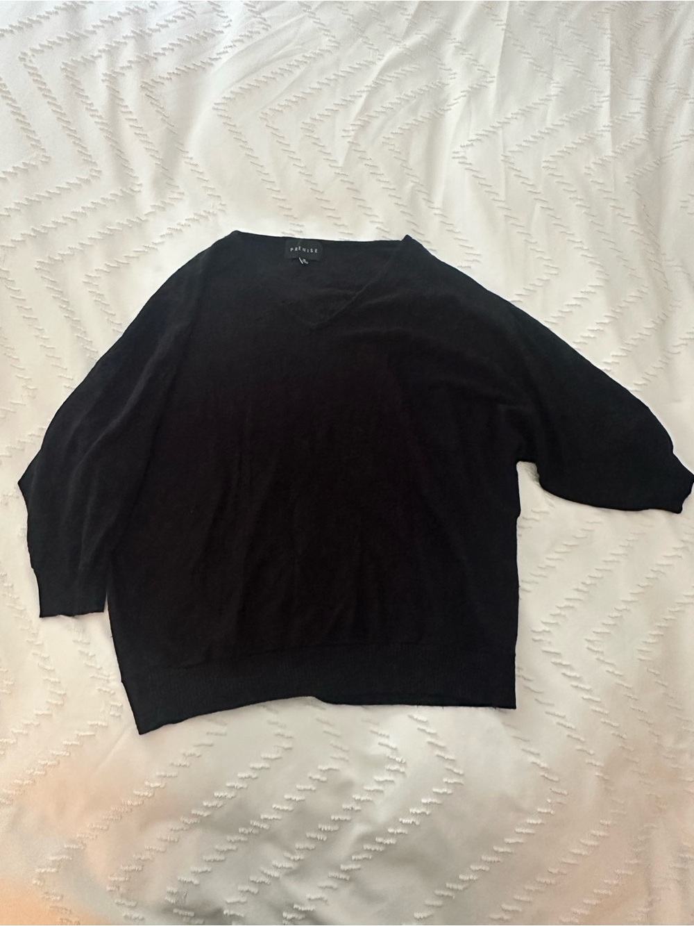Premise Black V-Neck Pullover